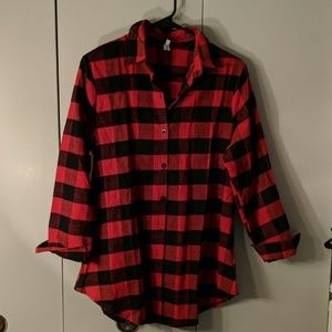 Red and black plaid shirt